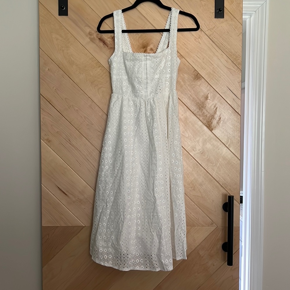 White eyelet sun dress